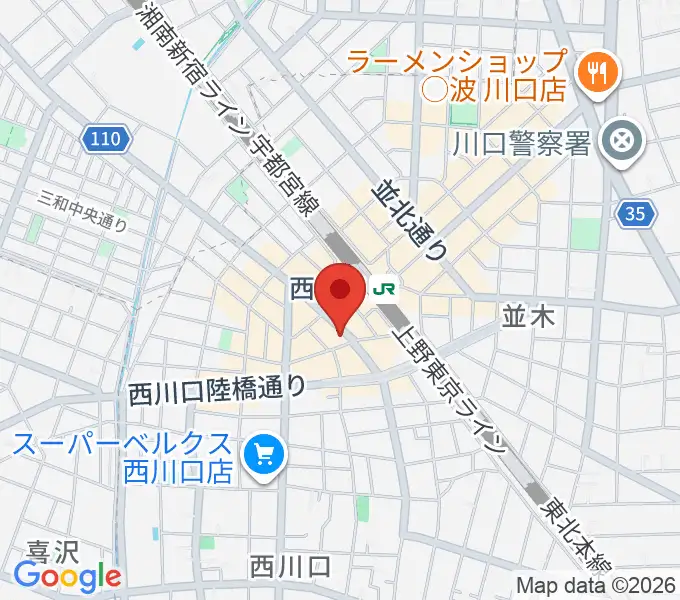 エムズパーカッションラボの地図