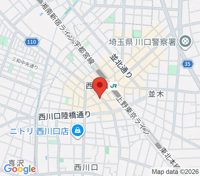 エムズパーカッションラボの地図