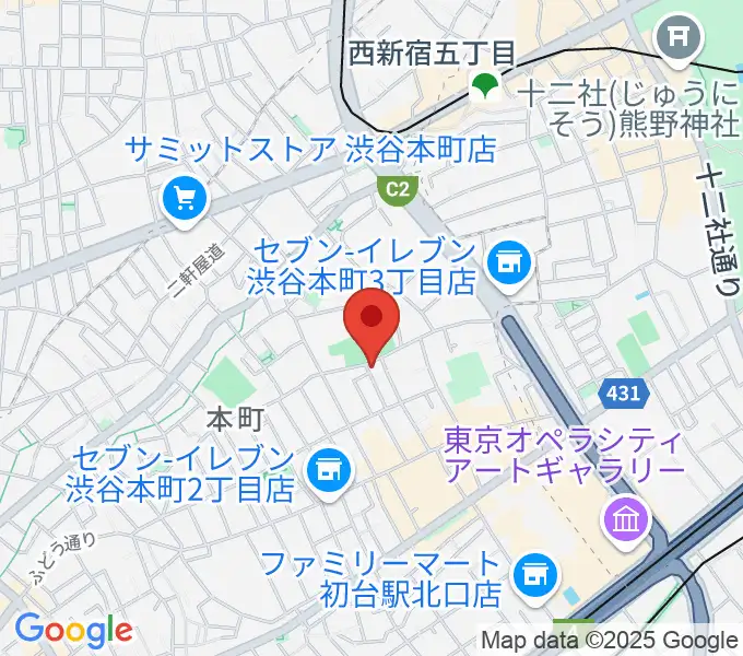 中川ピアノ教室 渋谷校の地図