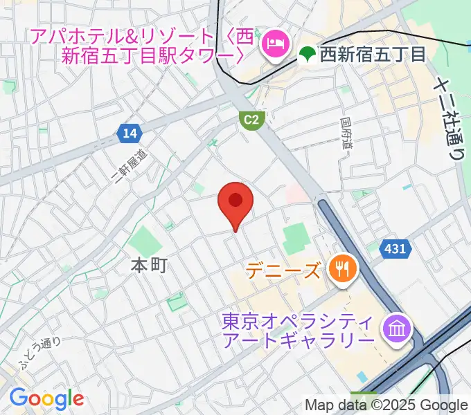 中川ピアノ教室 渋谷校の地図
