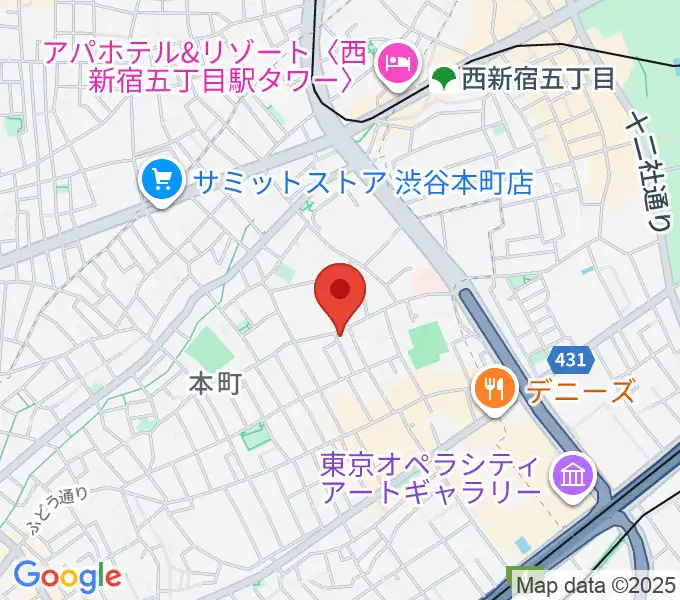 中川ピアノ教室 渋谷校の地図