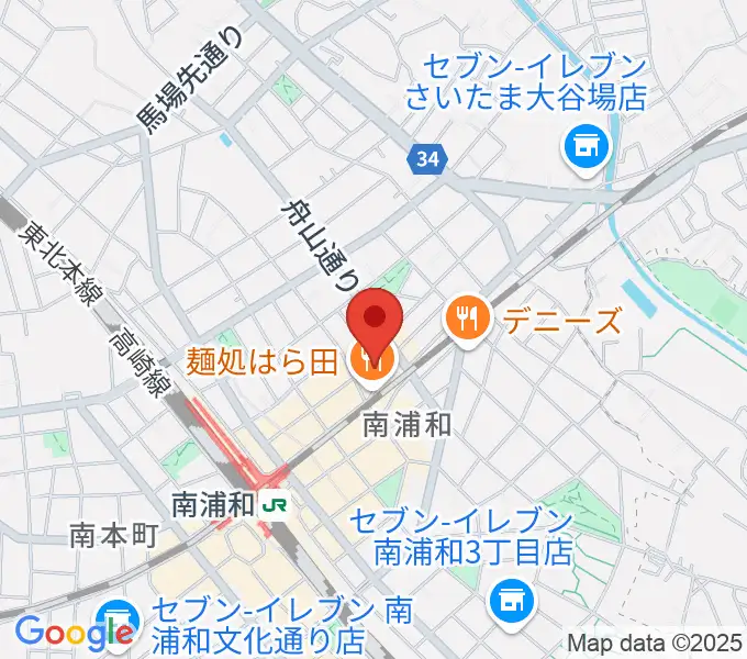 八木音楽教室の地図