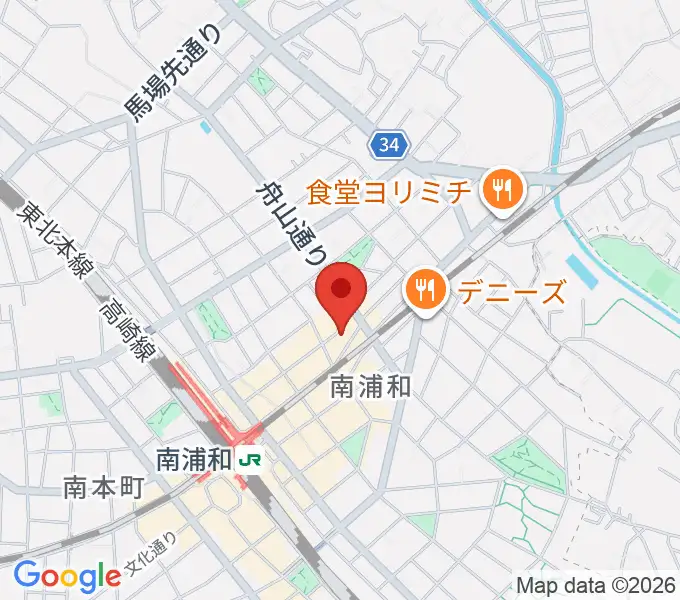 八木音楽教室の地図