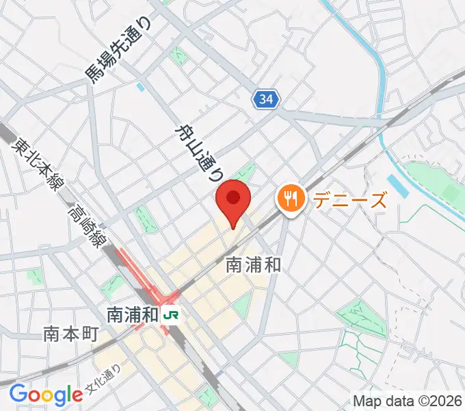 八木音楽教室の地図