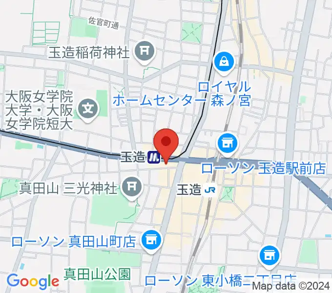 玉造音楽教室の地図