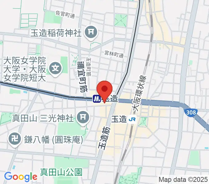 玉造音楽教室の地図