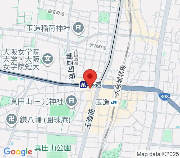 玉造音楽教室の地図