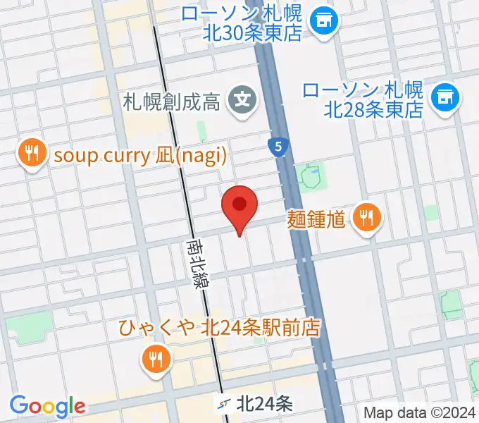 さっぽろミュージカルスタジオの地図