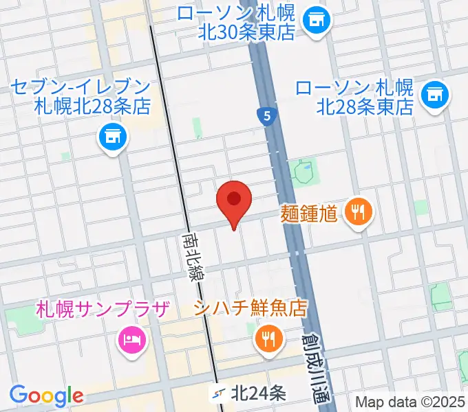 さっぽろミュージカルスタジオの地図