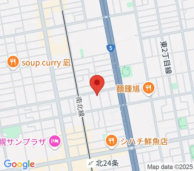 さっぽろミュージカルスタジオの地図