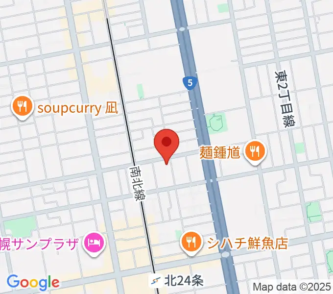 さっぽろミュージカルスタジオの地図