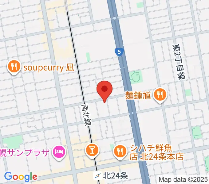 さっぽろミュージカルスタジオの地図