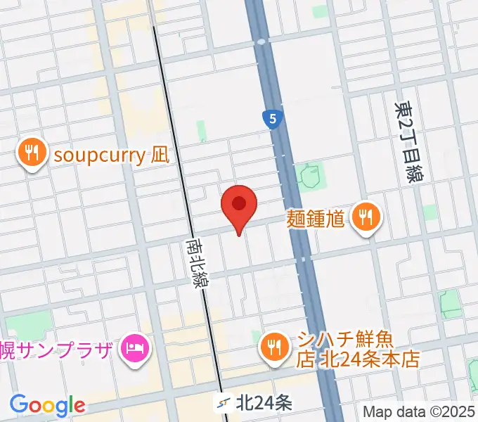 さっぽろミュージカルスタジオの地図