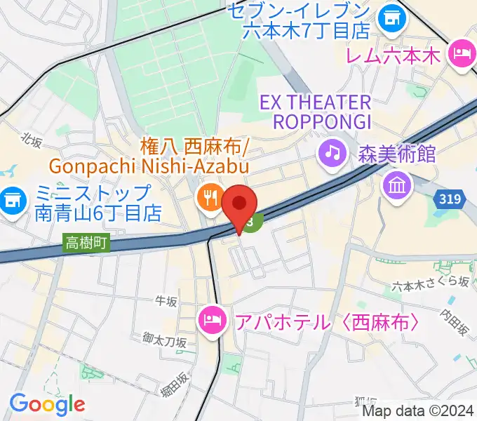 千藤三味線学院の地図