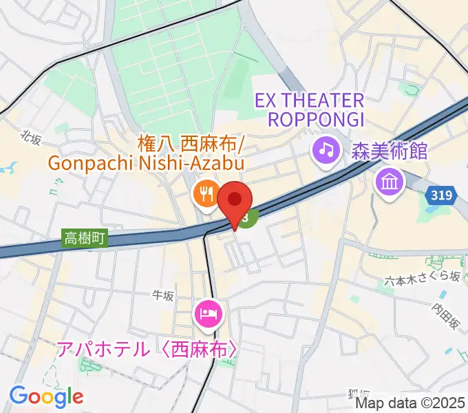 千藤三味線学院の地図