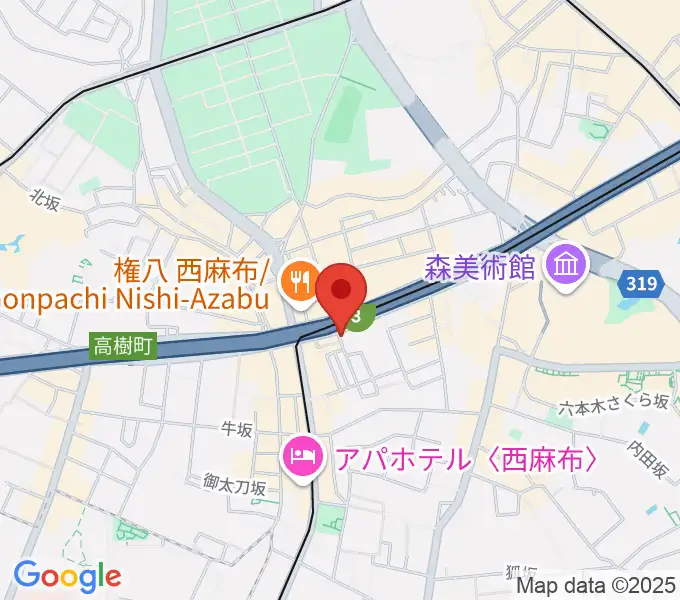 千藤三味線学院の地図