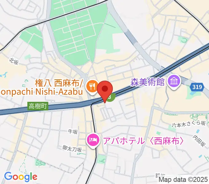 千藤三味線学院の地図