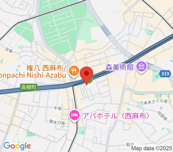 千藤三味線学院の地図