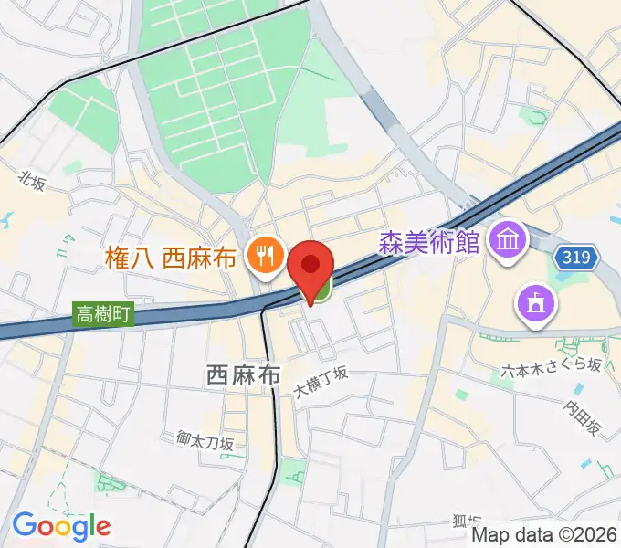 千藤三味線学院の地図