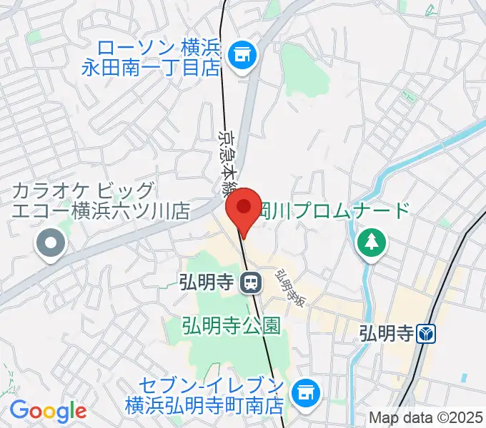 弘明寺音楽院の地図