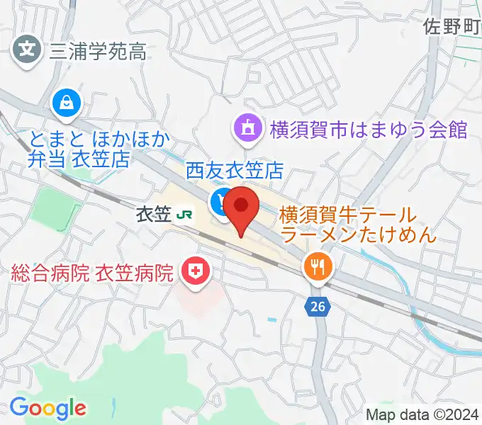 石田音楽院の地図