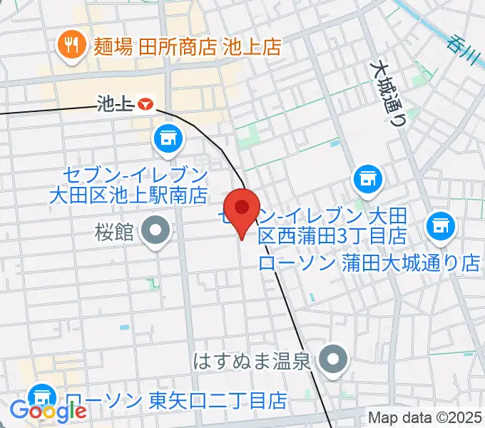 楽器レンタルNAFの地図