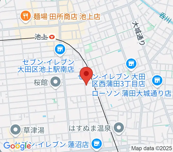 楽器レンタルNAFの地図