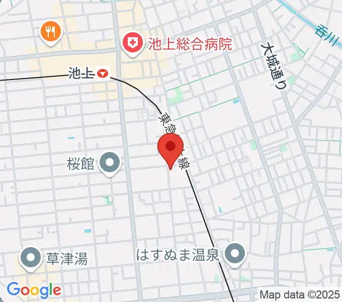 楽器レンタルNAFの地図
