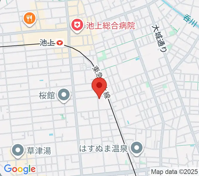 楽器レンタルNAFの地図