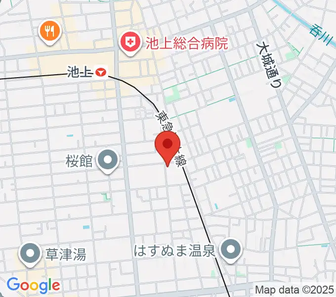 楽器レンタルNAFの地図