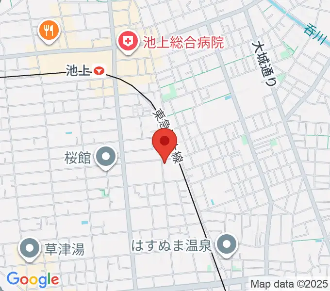 楽器レンタルNAFの地図
