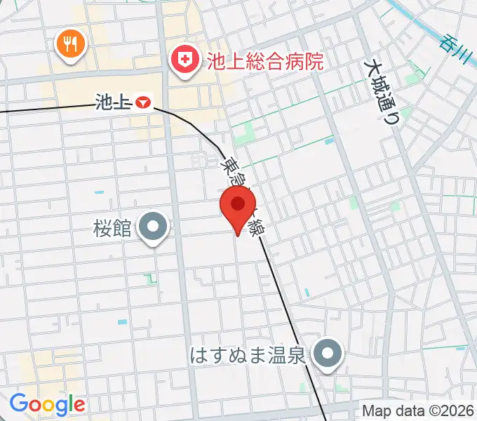 楽器レンタルNAFの地図