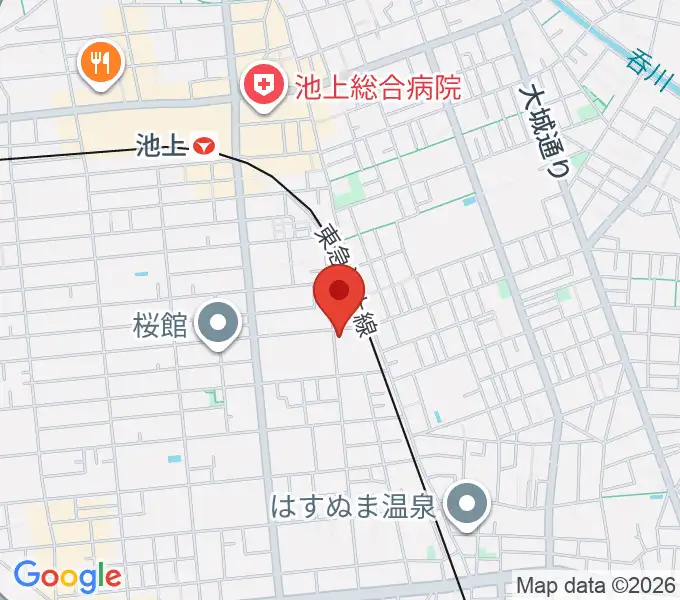 楽器レンタルNAFの地図
