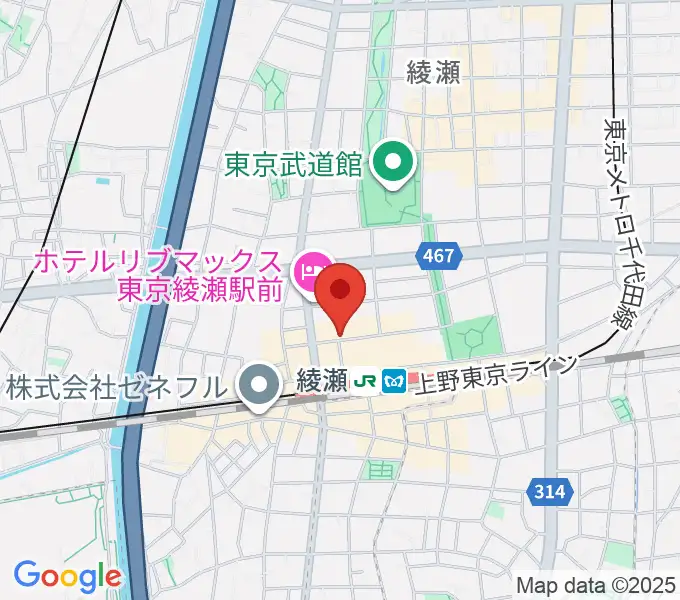 スタジオレッド綾瀬店の地図