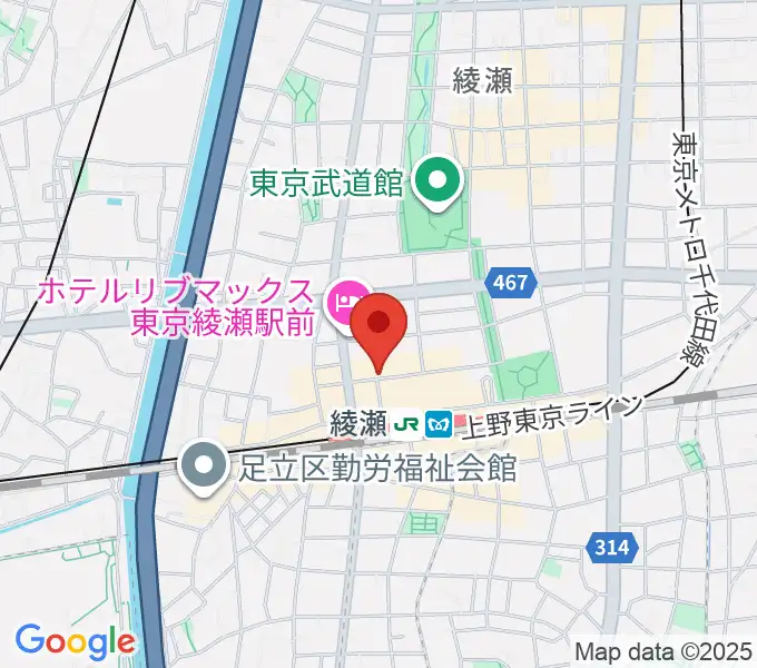 スタジオレッド綾瀬店の地図