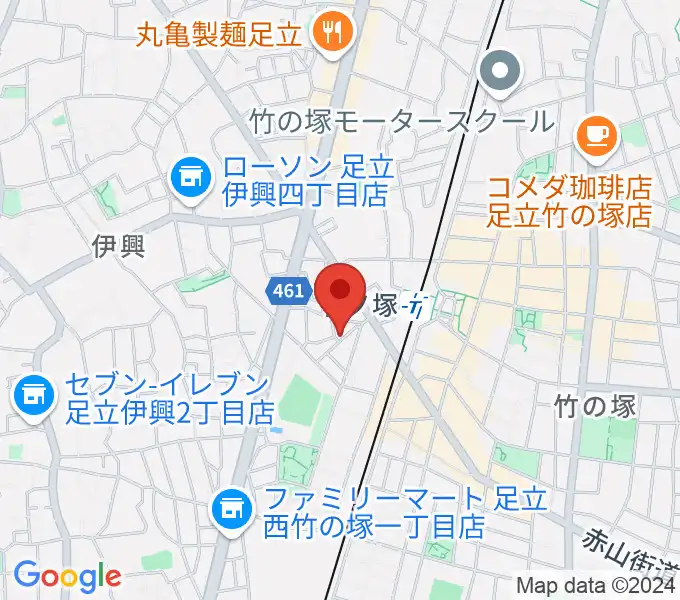 竹ノ塚STUDIO ICCの地図