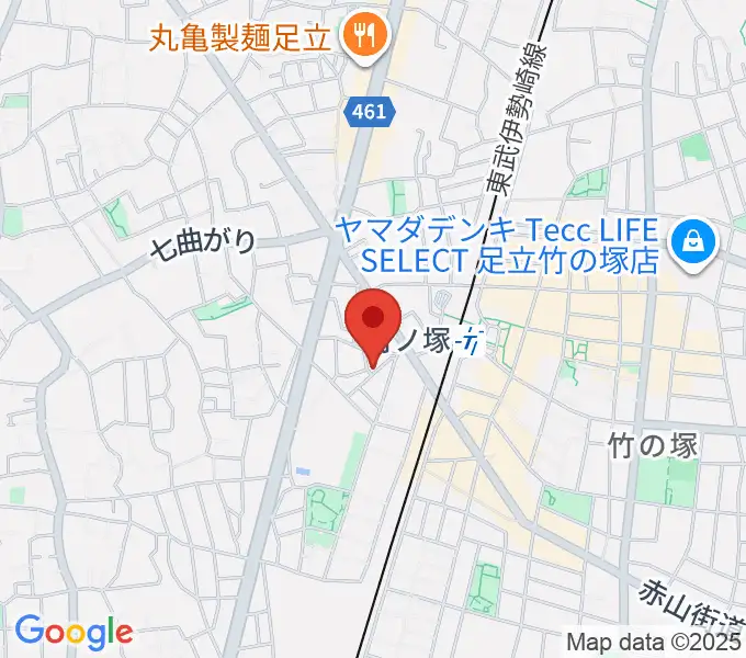 竹ノ塚STUDIO ICCの地図