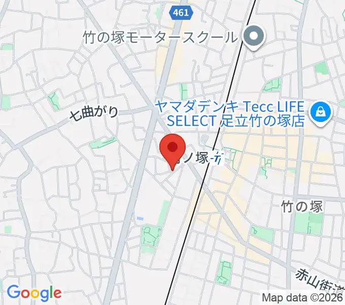 竹ノ塚STUDIO ICCの地図