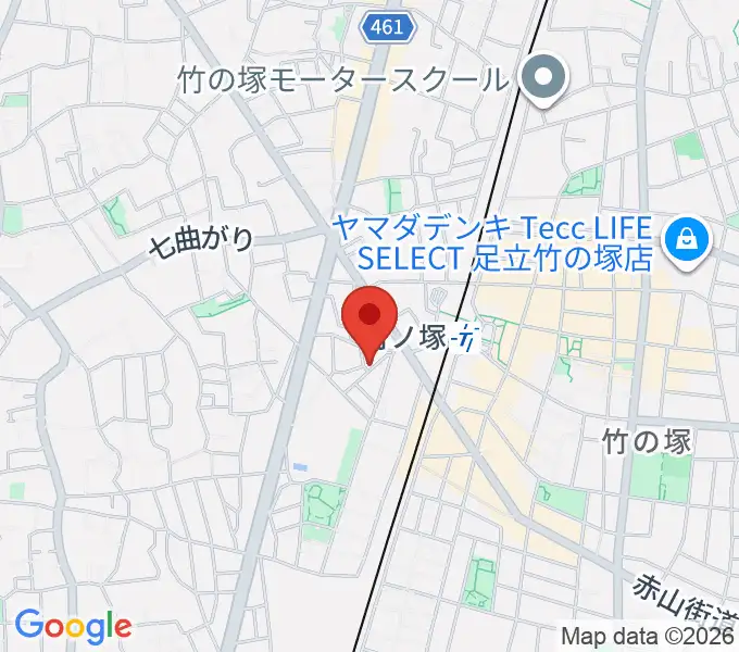 竹ノ塚STUDIO ICCの地図