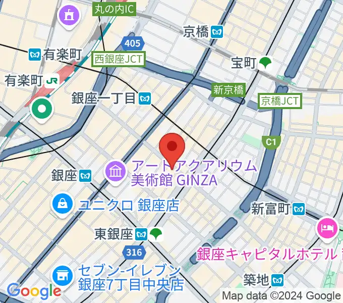 サウンドスタジオノア 銀座店の地図