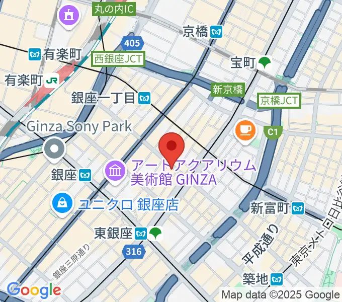 サウンドスタジオノア 銀座店の地図