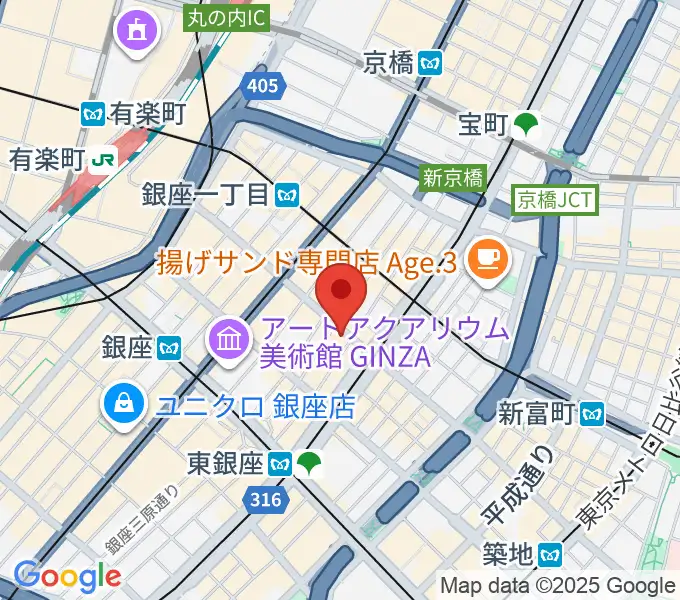 サウンドスタジオノア 銀座店の地図