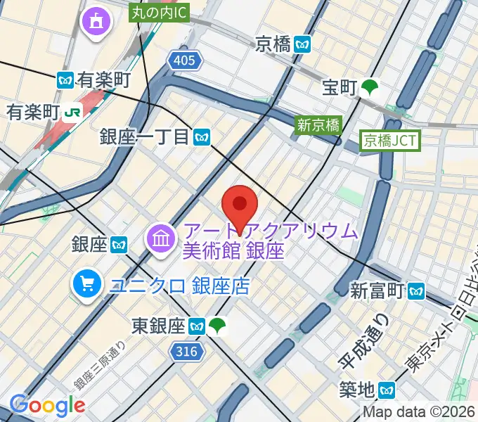 サウンドスタジオノア 銀座店の地図