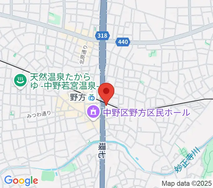 サウンドスタジオノア 野方店の地図