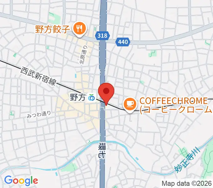 サウンドスタジオノア 野方店の地図