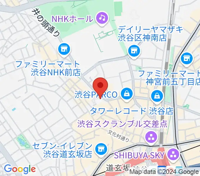 サウンドスタジオノア 渋谷2号店の地図