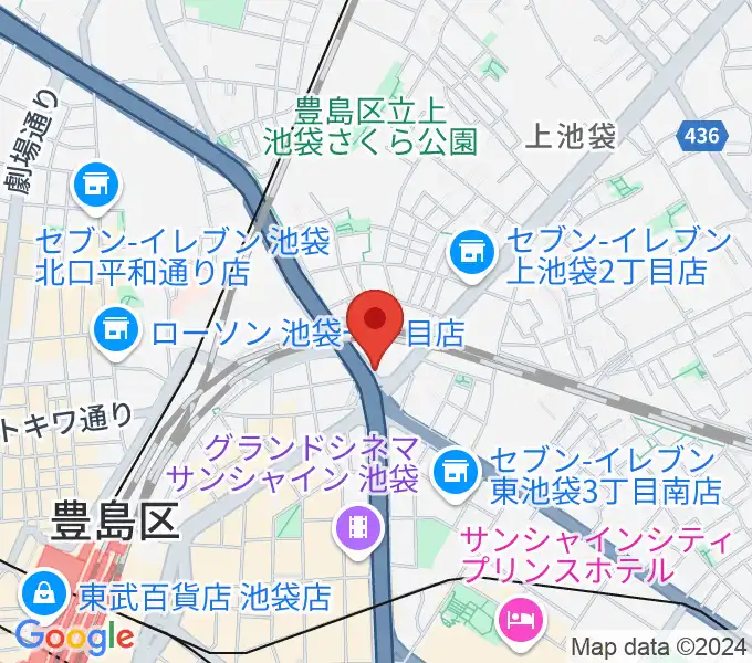 サウンドスタジオノア 池袋店の地図