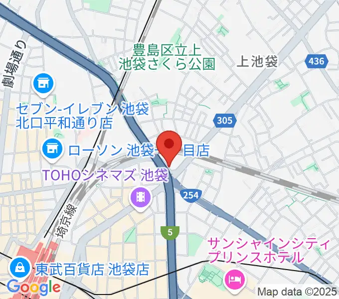 サウンドスタジオノア 池袋店の地図