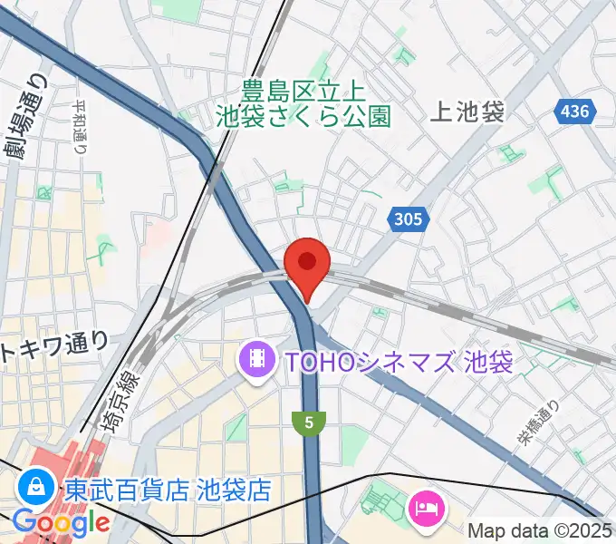 サウンドスタジオノア 池袋店の地図