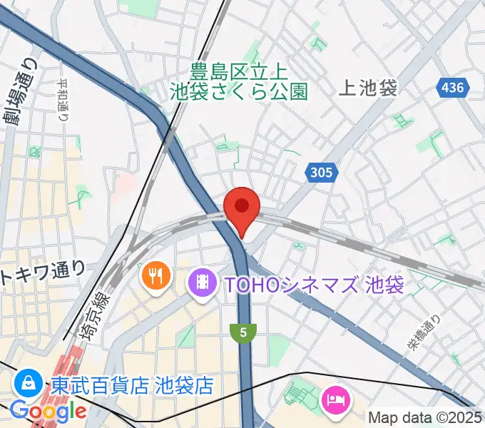 サウンドスタジオノア 池袋店の地図
